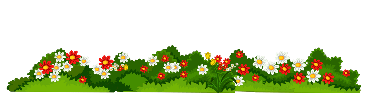 Flowers with grass clipart picture