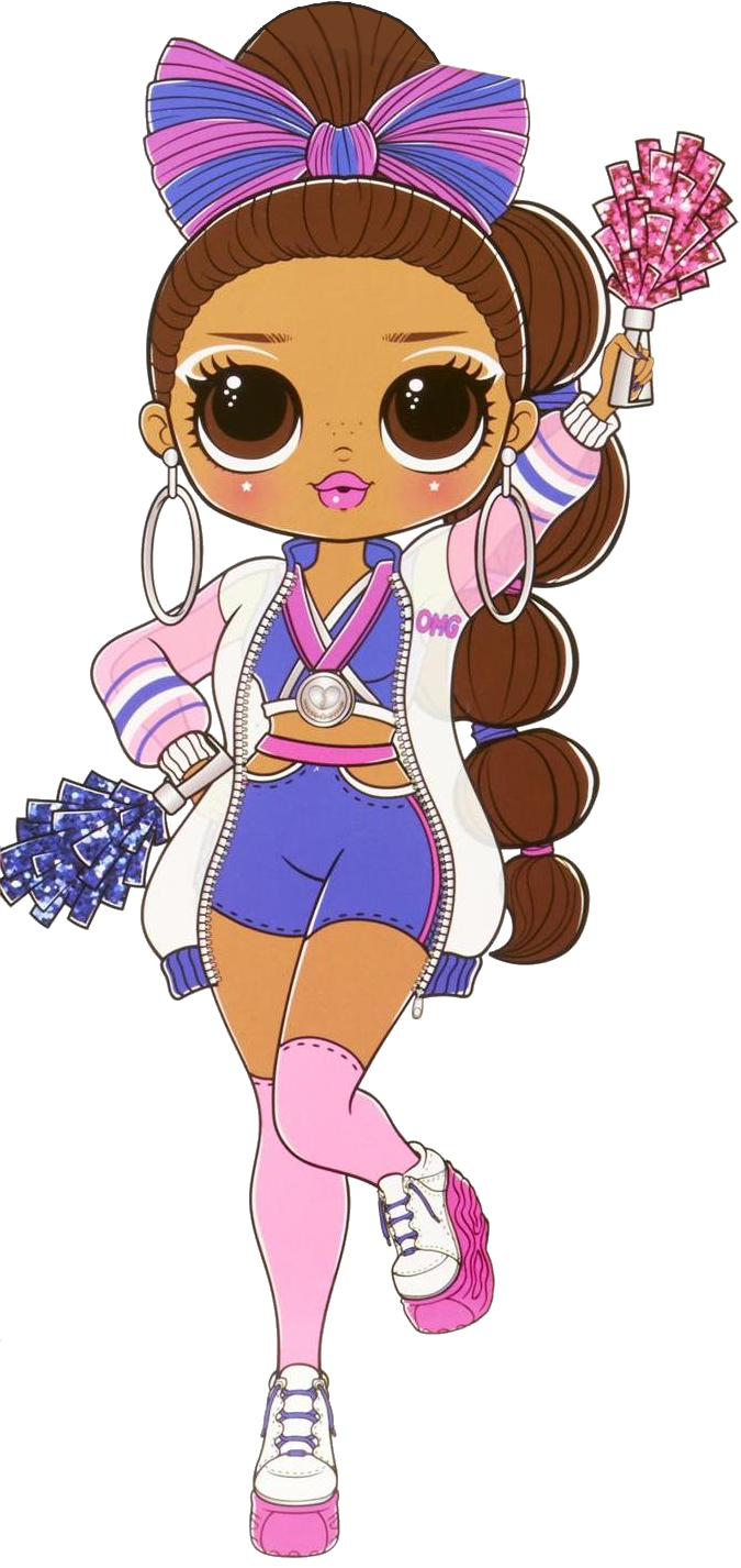 Cheerleader cheer diva lol dolls baby clipart cute image