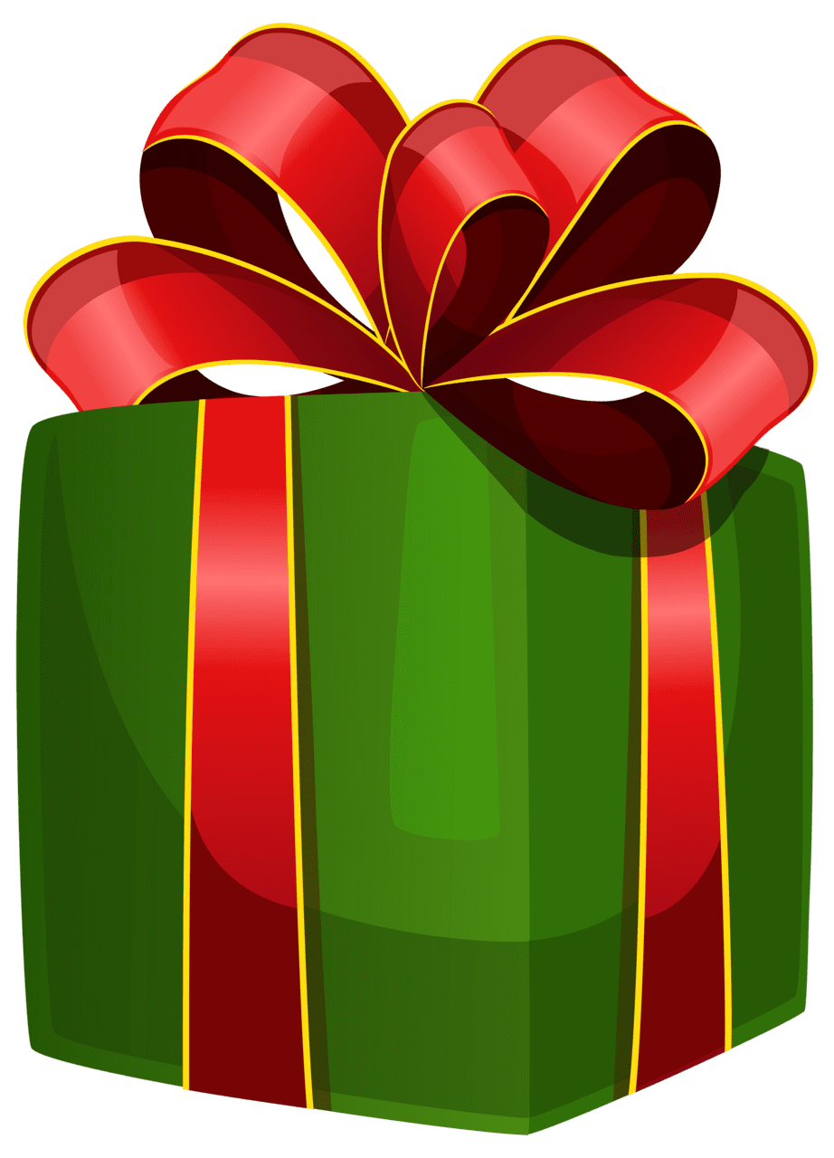 Gift green box clipart best vector