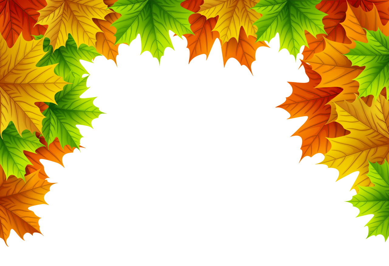 Fall leaf autumn leaves decorative top border image clipart