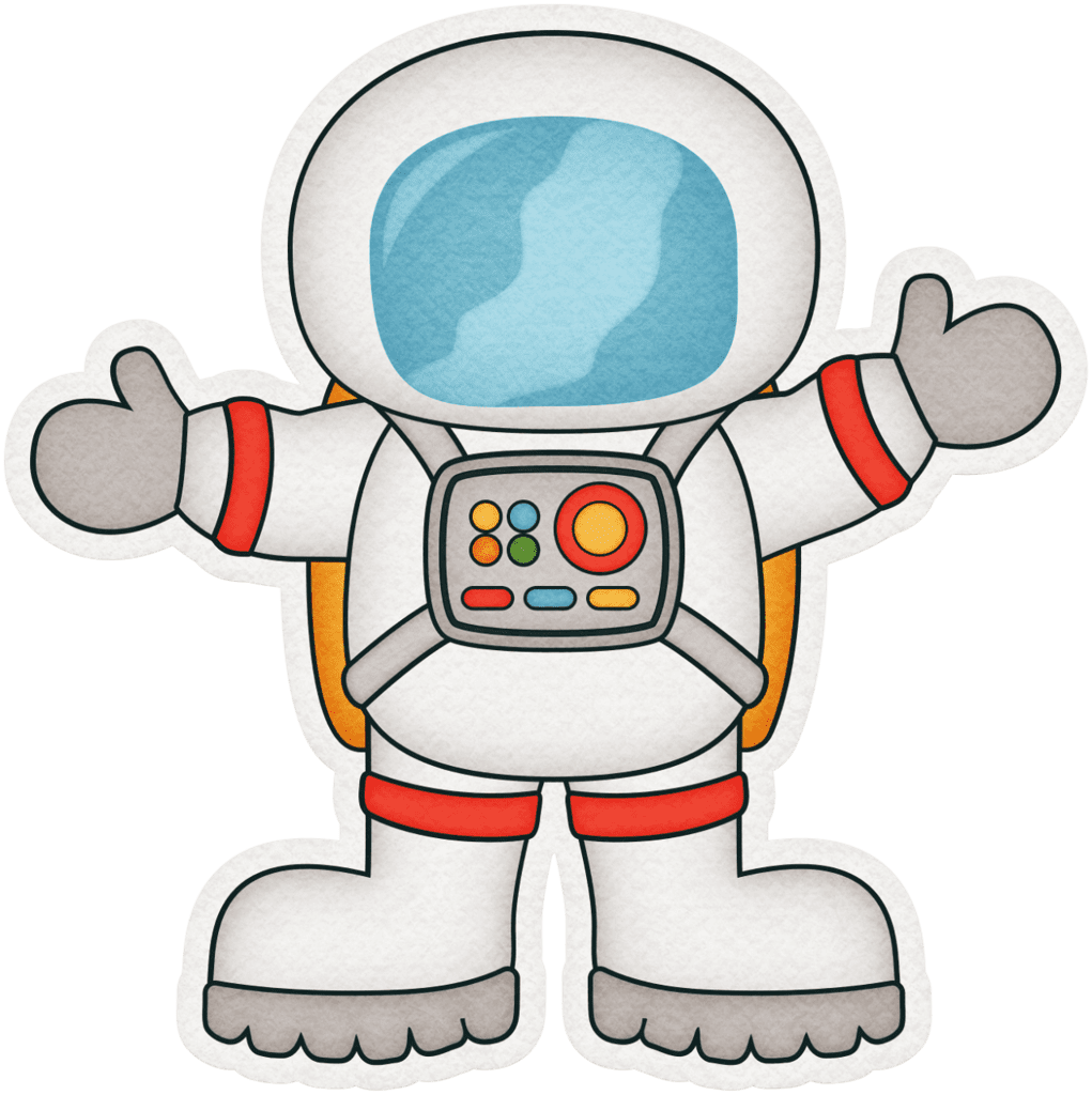 Hd over the moon impresos album astronaut clipart image nic 2