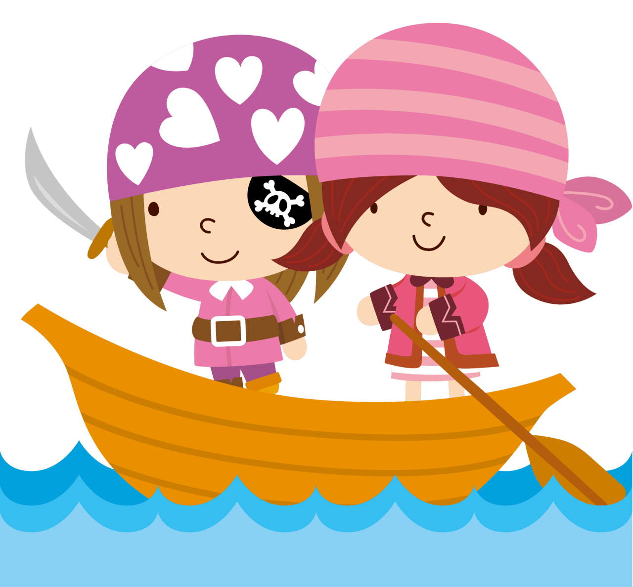 Boat pirate cartoon clipart clown crafts background