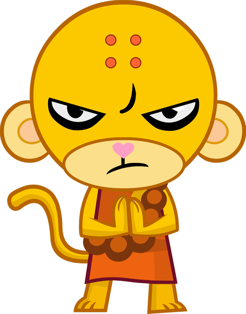 Buddhist monkey from happy tree friends clipart clip art