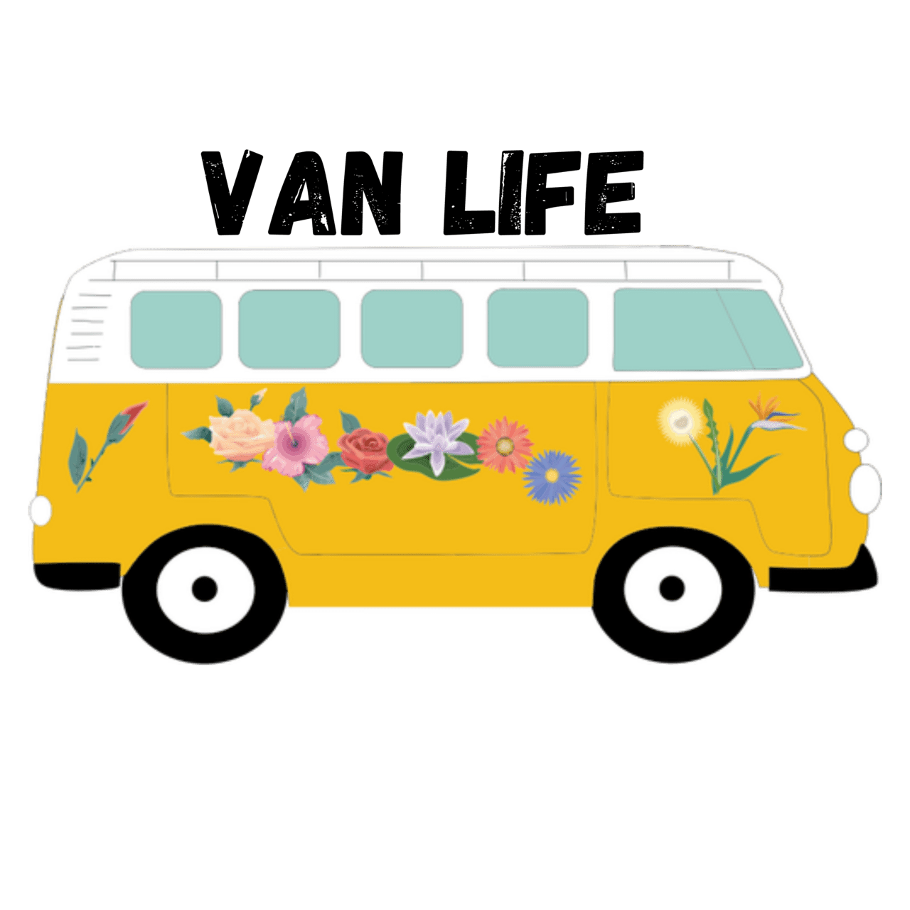 Bus rosebak shop redbubble van travel design stickers custom clipart background