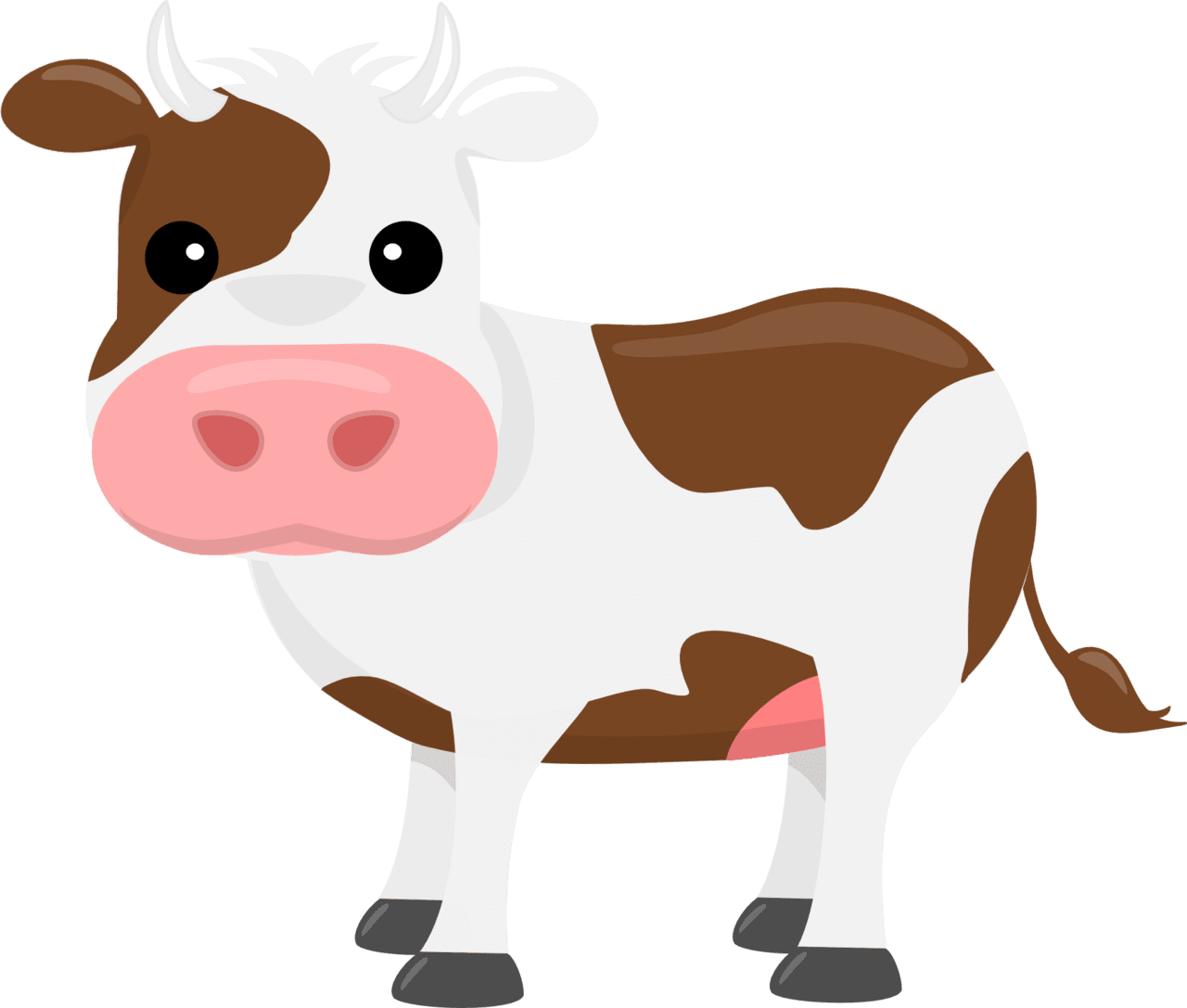 On the farm clipart animal cow background