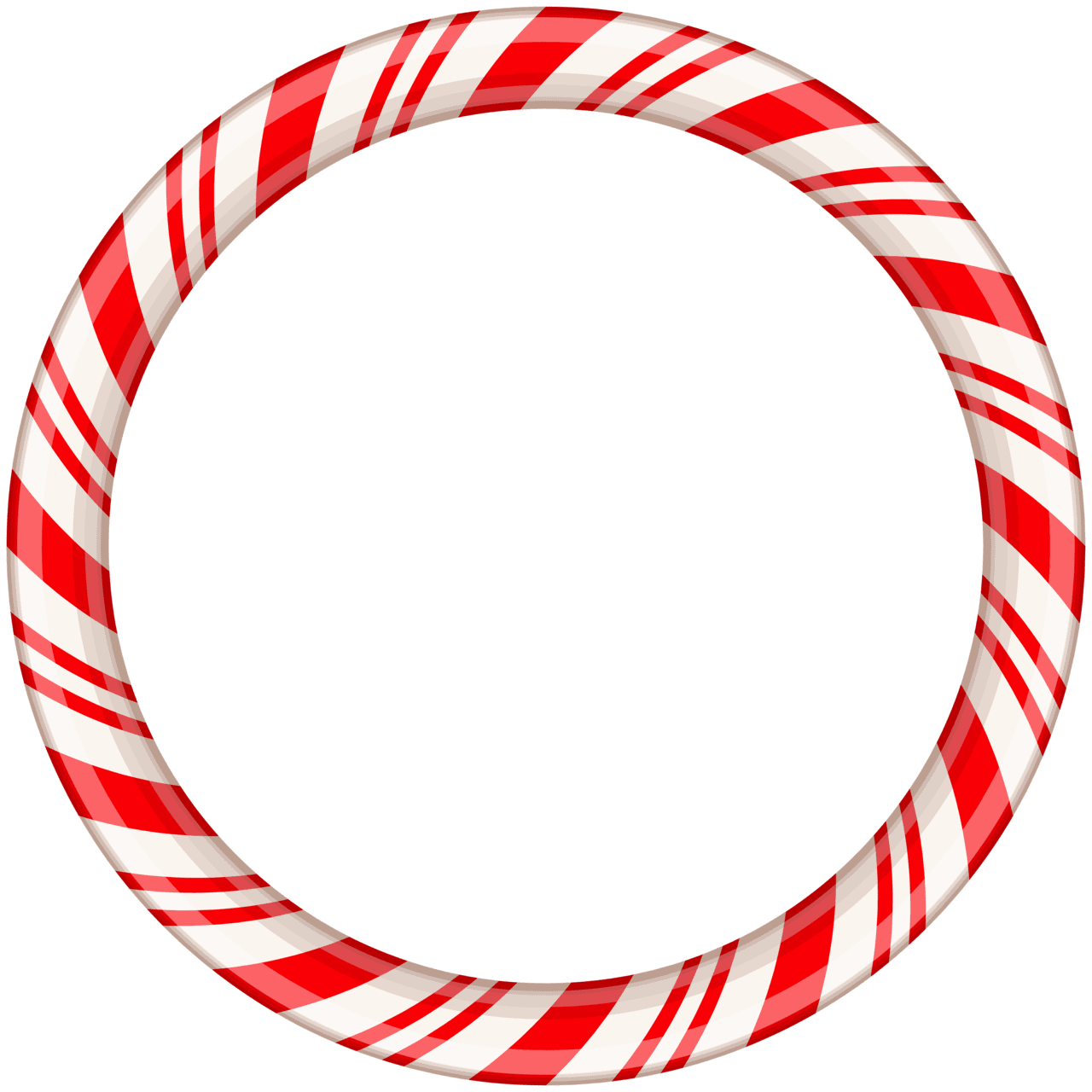 Candy cane round border frame clipart vector