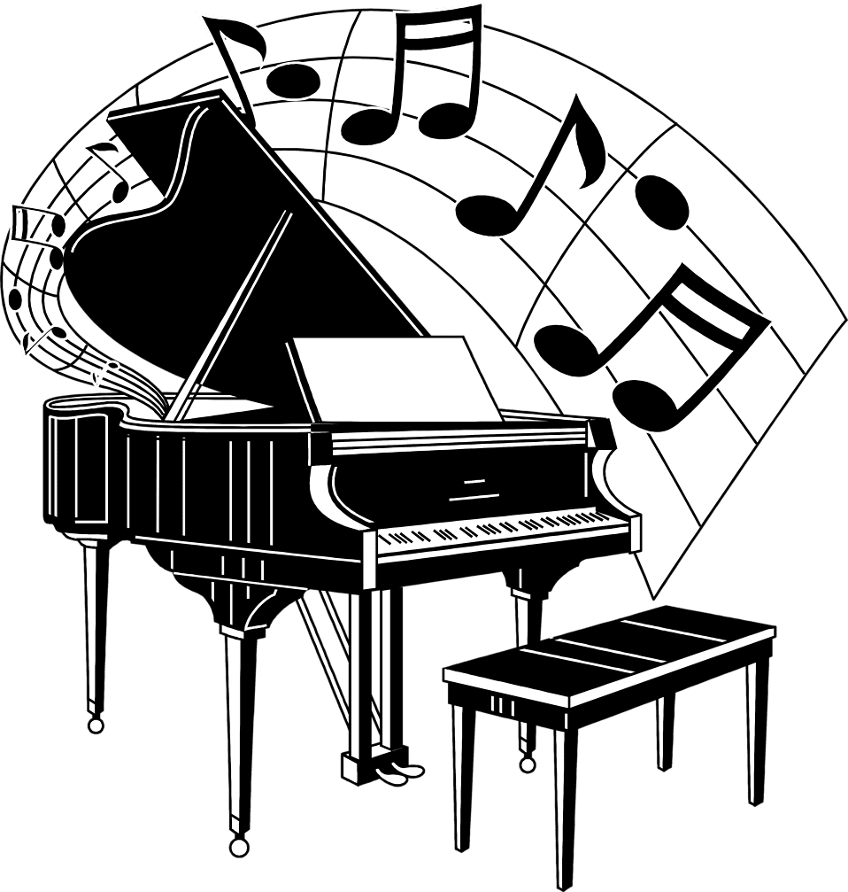 Music al notes clipart and image