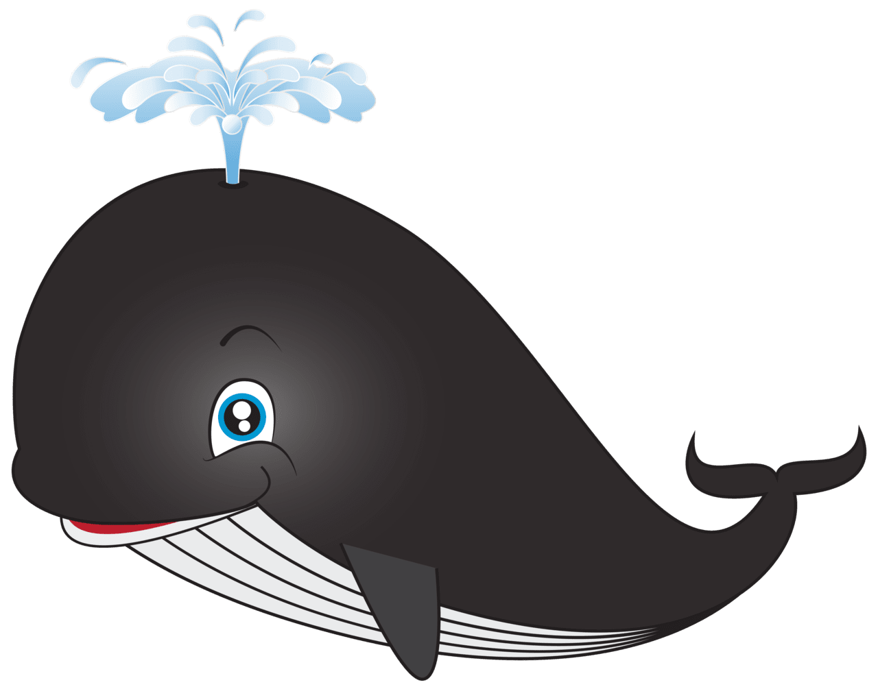 Water whale cartoon clipart image