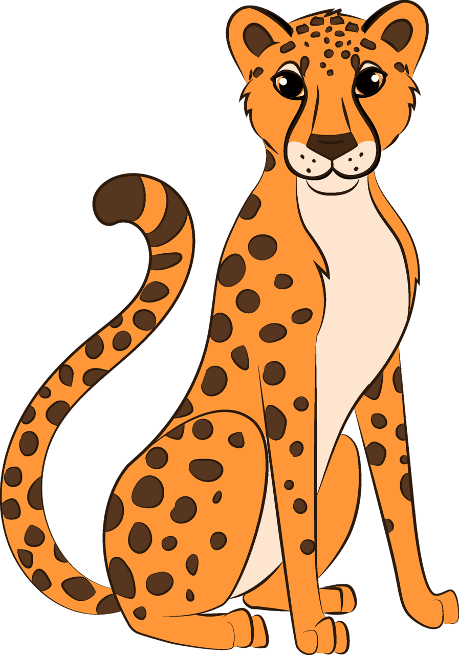 Tiger cheetah vector clipart images creazilla