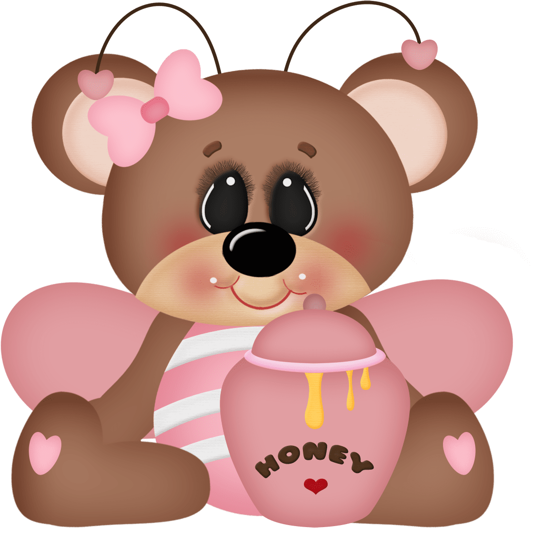 Teddy bear pin page clipart background 3