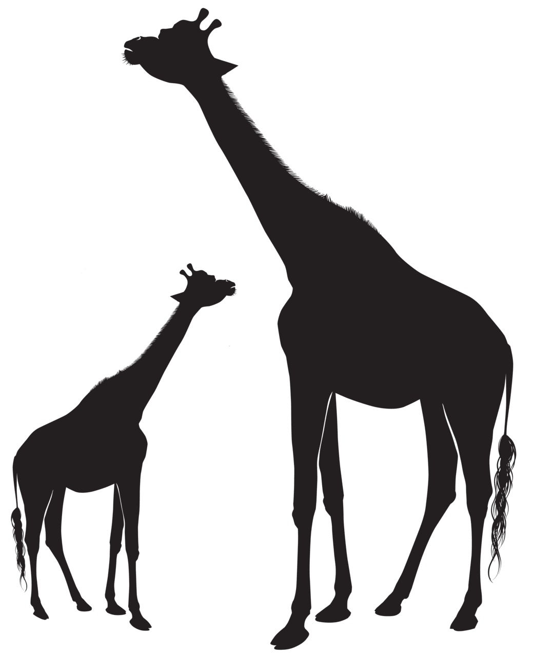 Giraffe silhouette clipart image