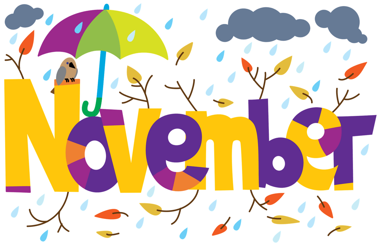 November clipground clipart background