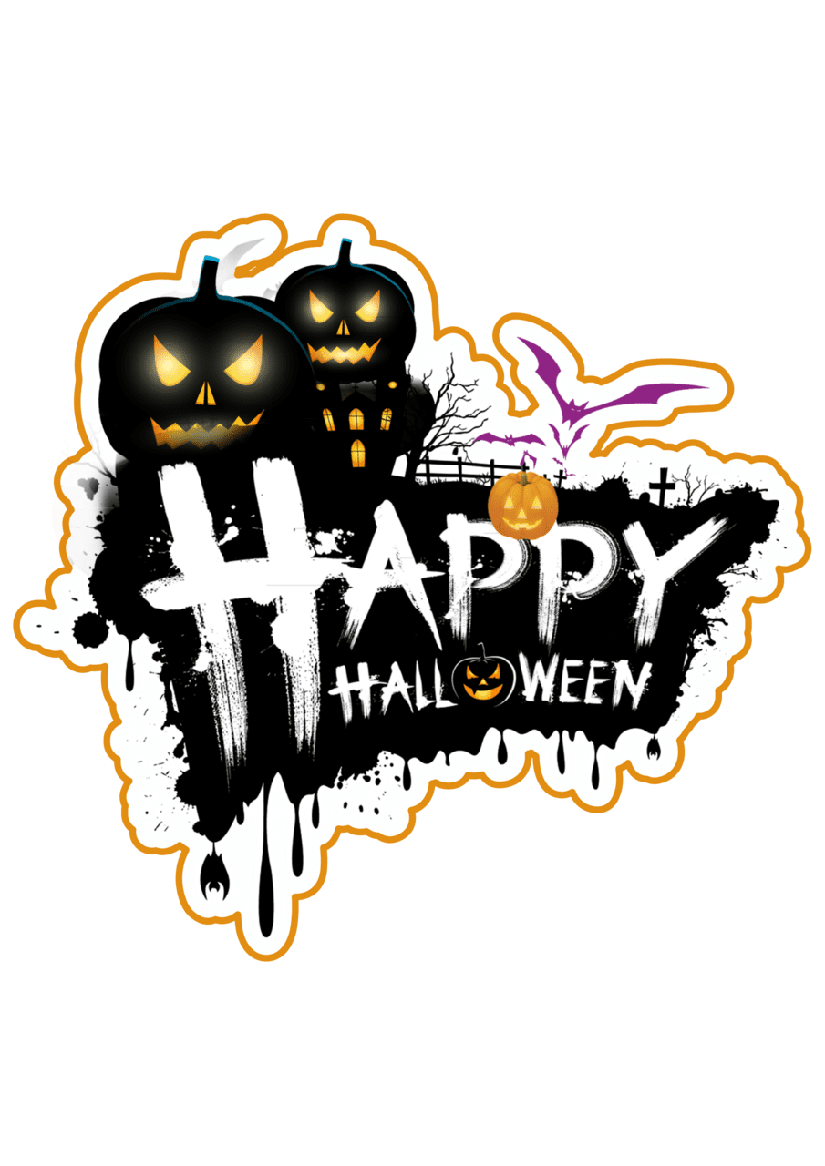 Happy halloween fundo clipart logo