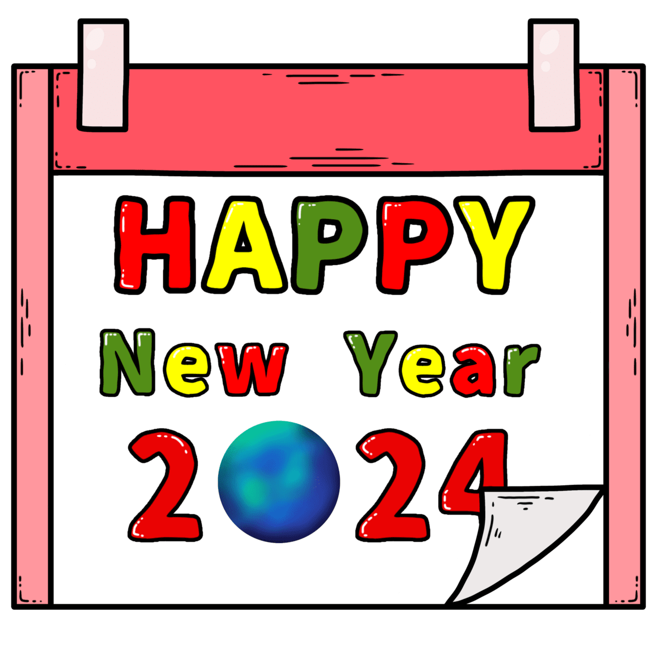 Happy new year 2024 clipart free 2