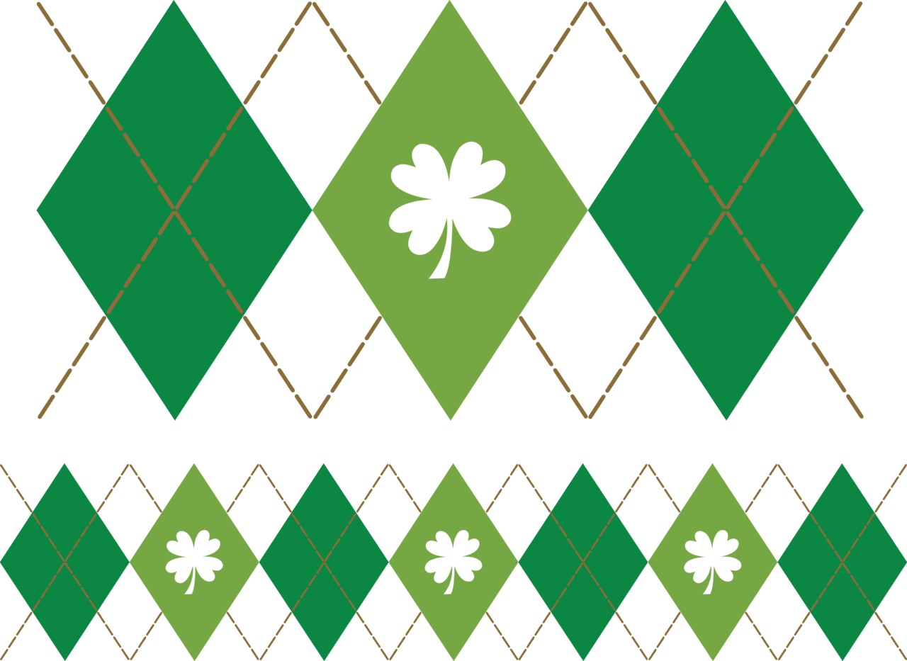 Leaf clover pin page clipart background