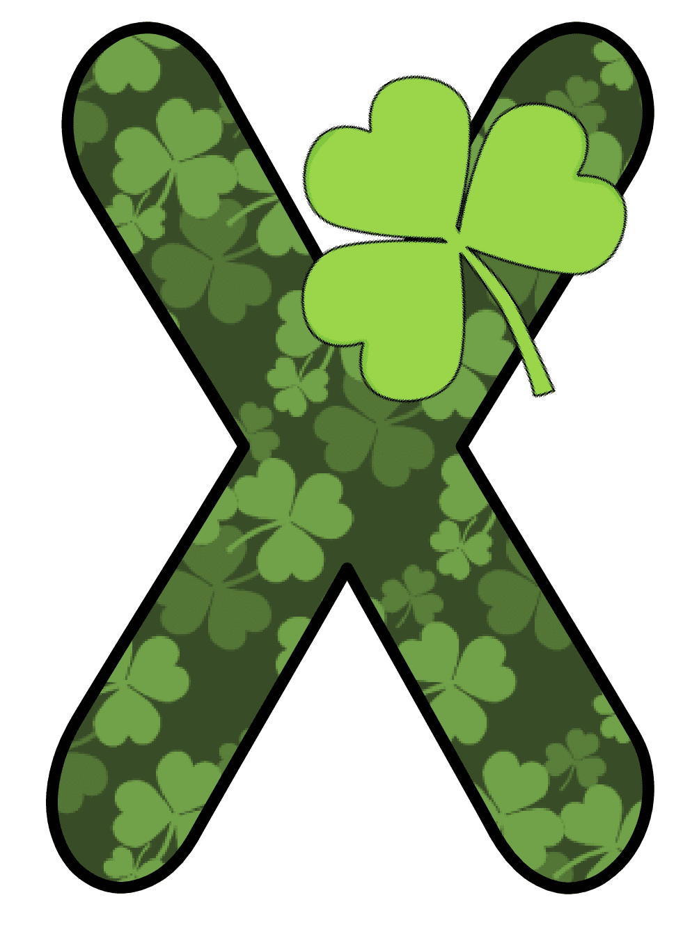 Shamrock pin page clipart vector 2