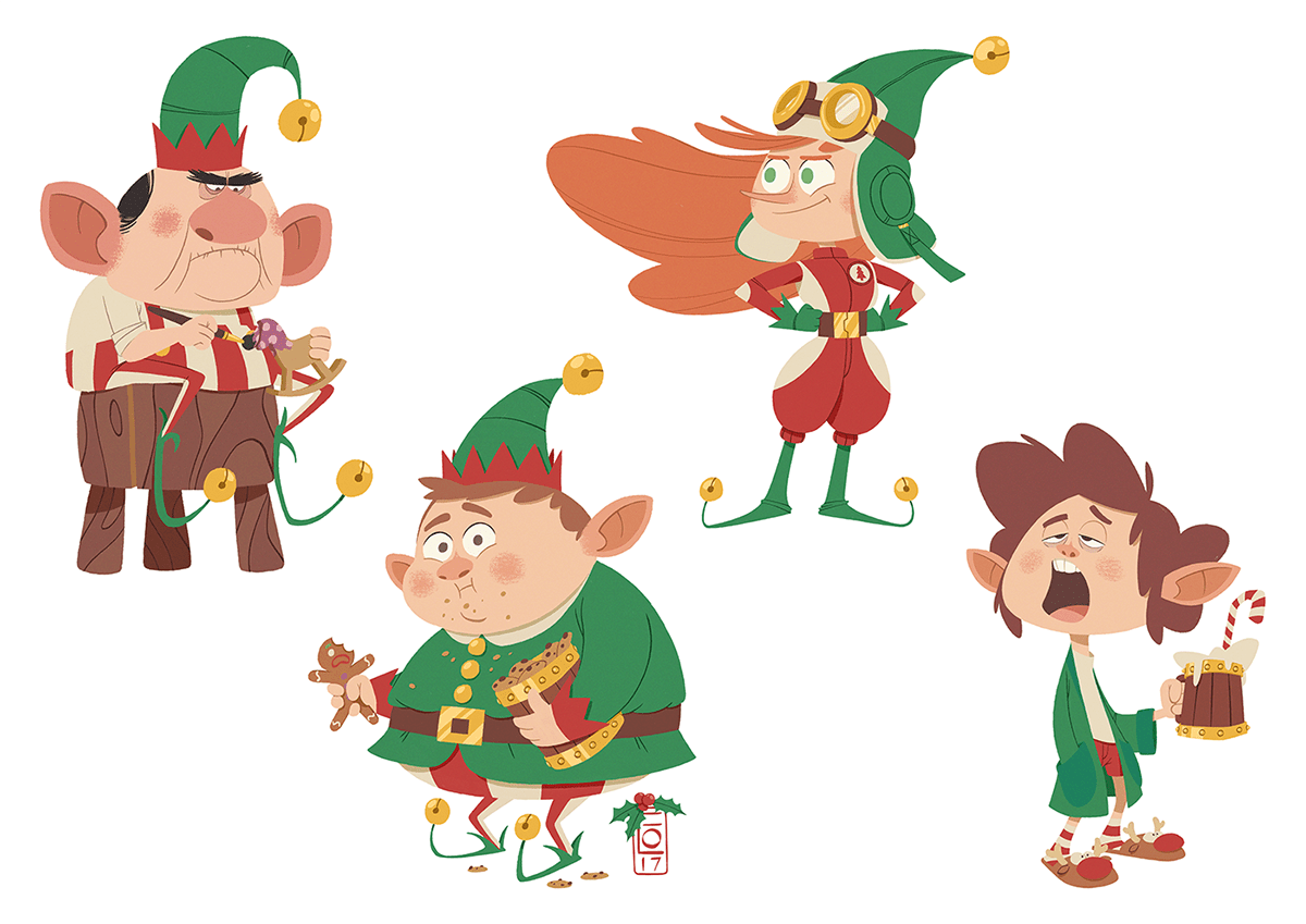 Elf santa elves clipart photo