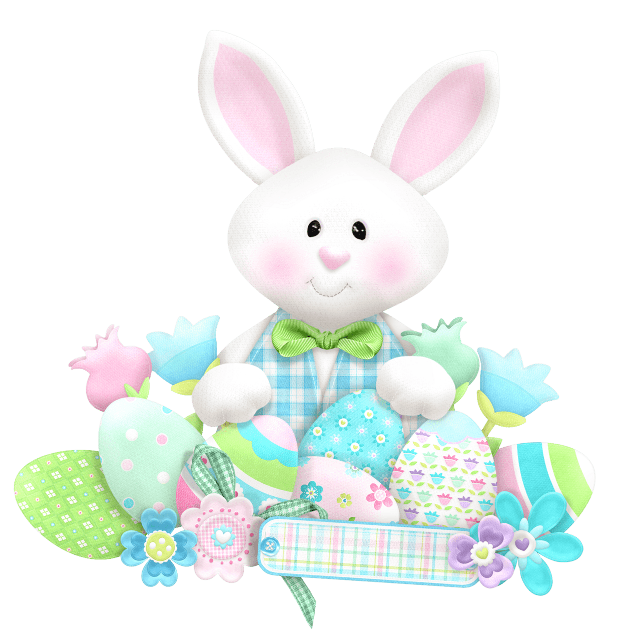 Rabbit easter cute bunny with eggs clipart pictures cartoon