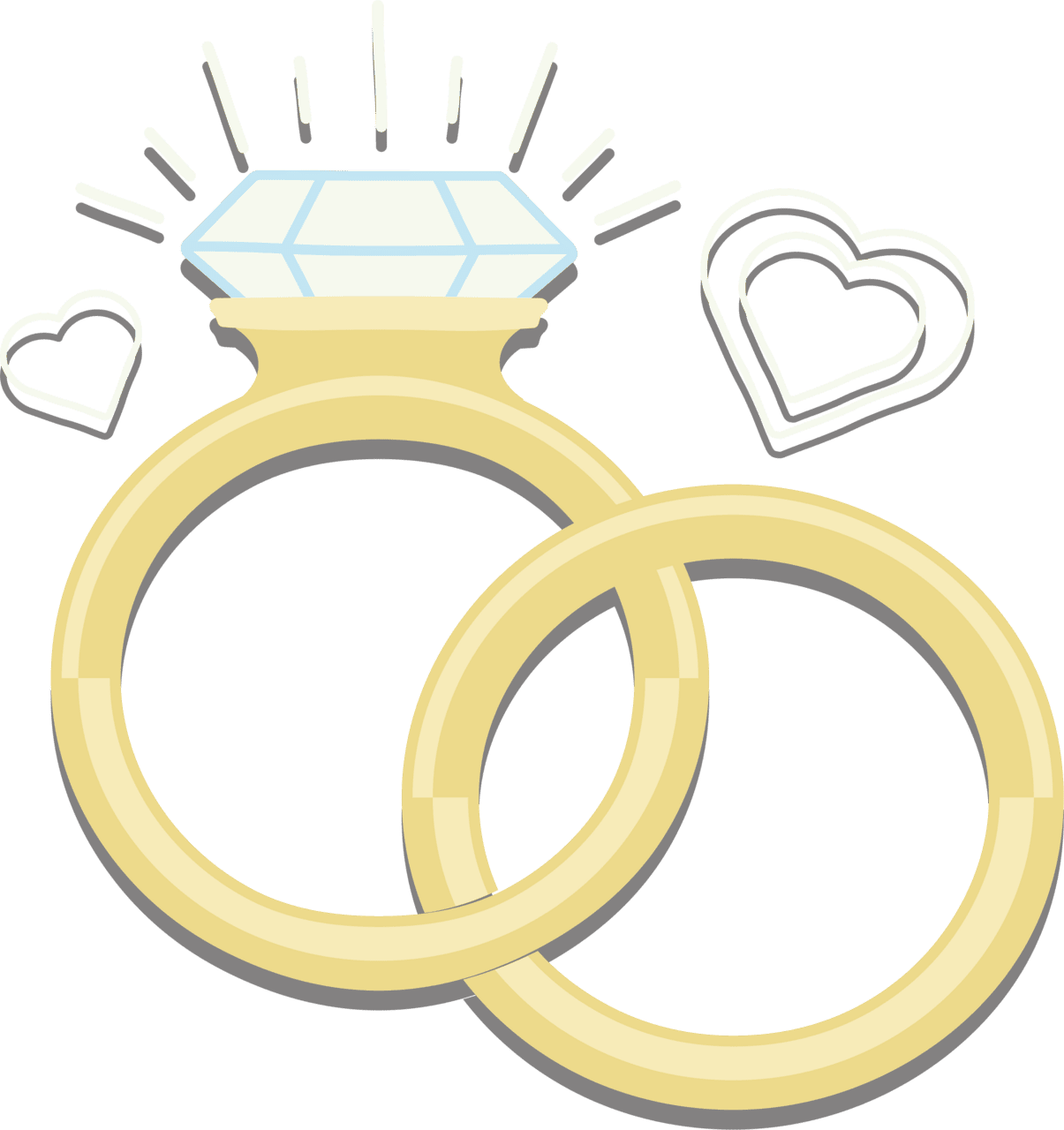 Diamond rings sparkling euclidean vector wedding ring clipart drawing