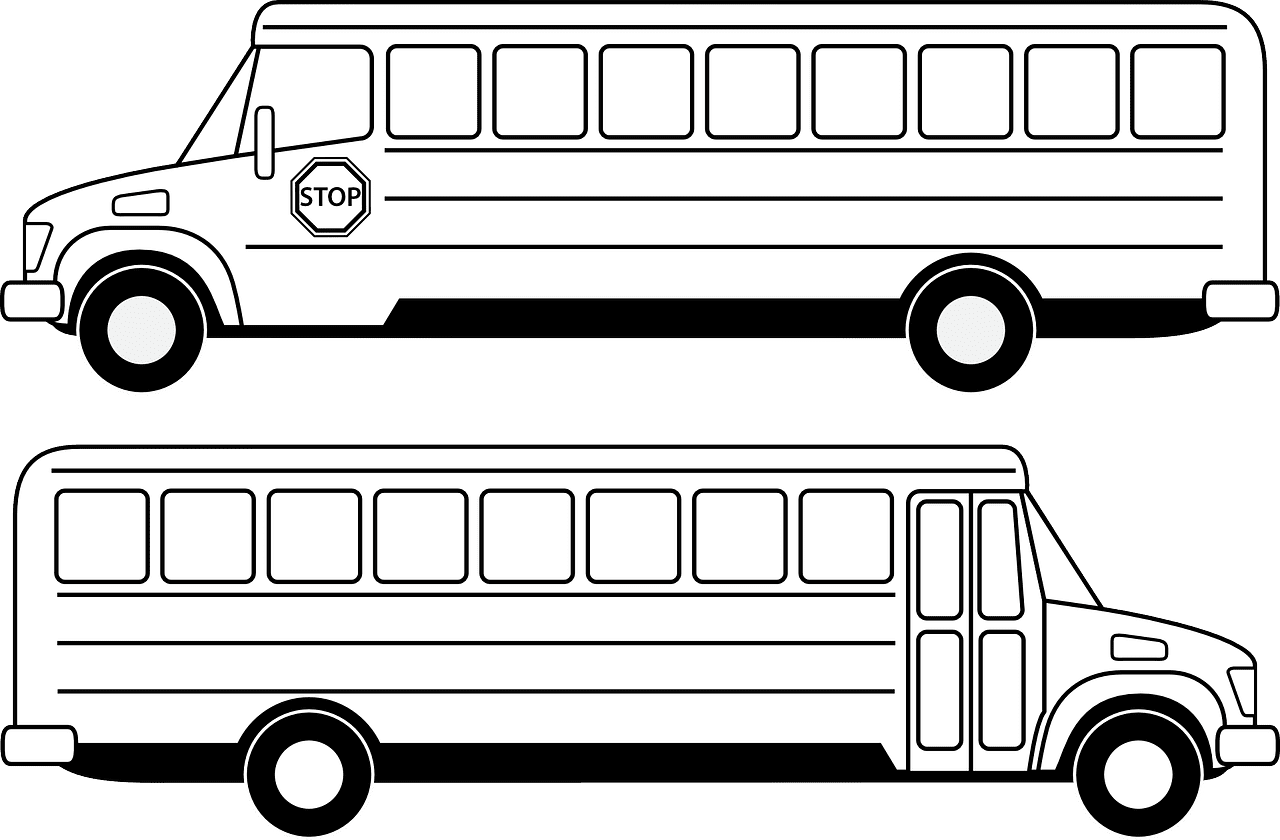 Bus school vector graphic clipart 2