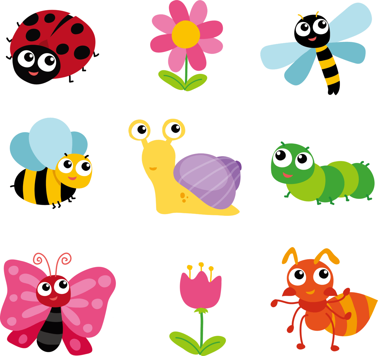 Butterflies sect cartoon clipart caterpillar to butterfly cute image