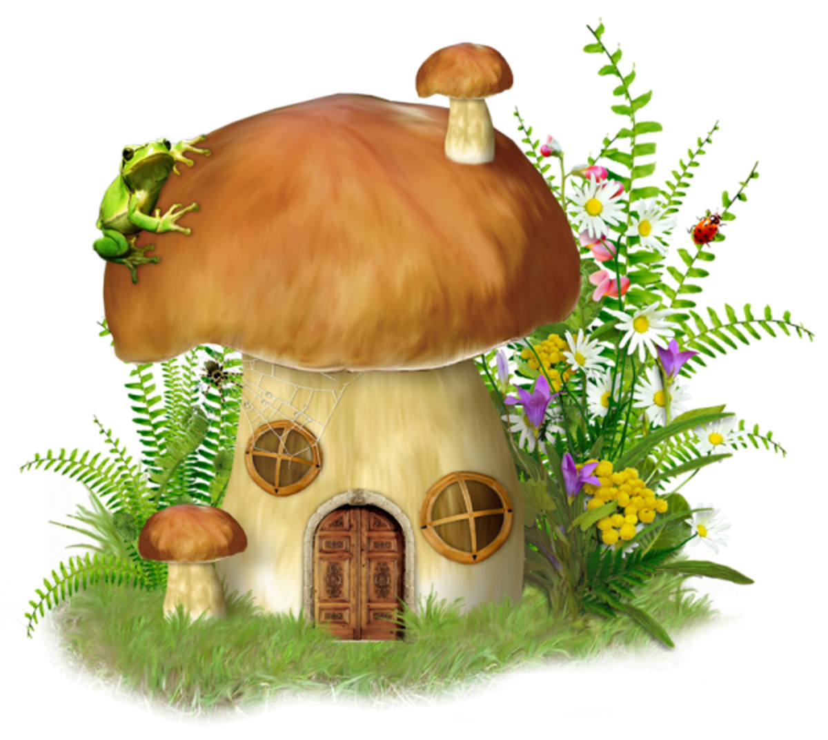 Mushroom pin page clipart background 3