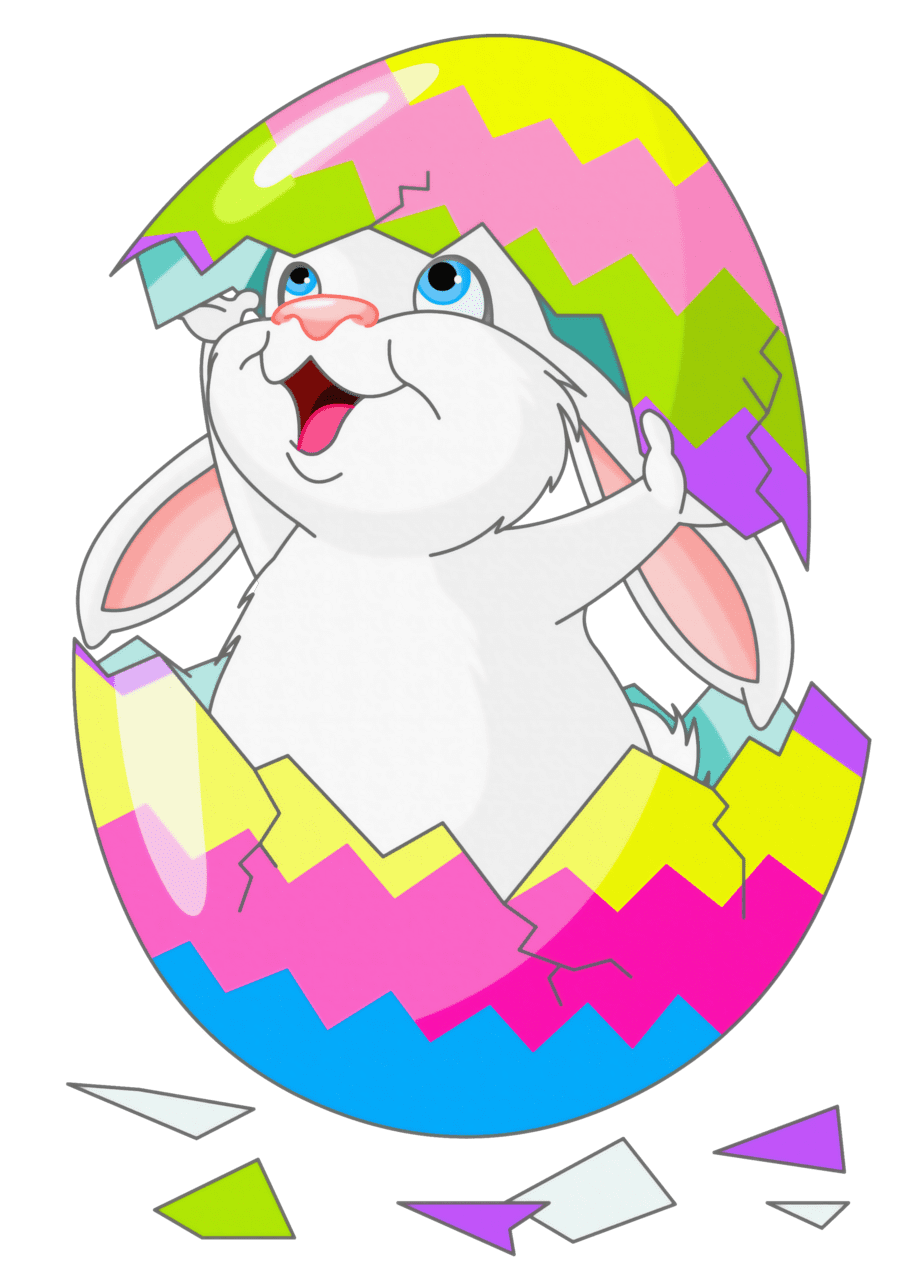 Easter bunny pin page clipart picture