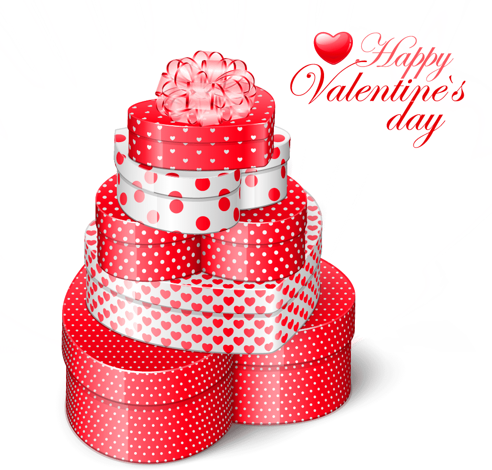 Gift valent es heart boxes clipart picture