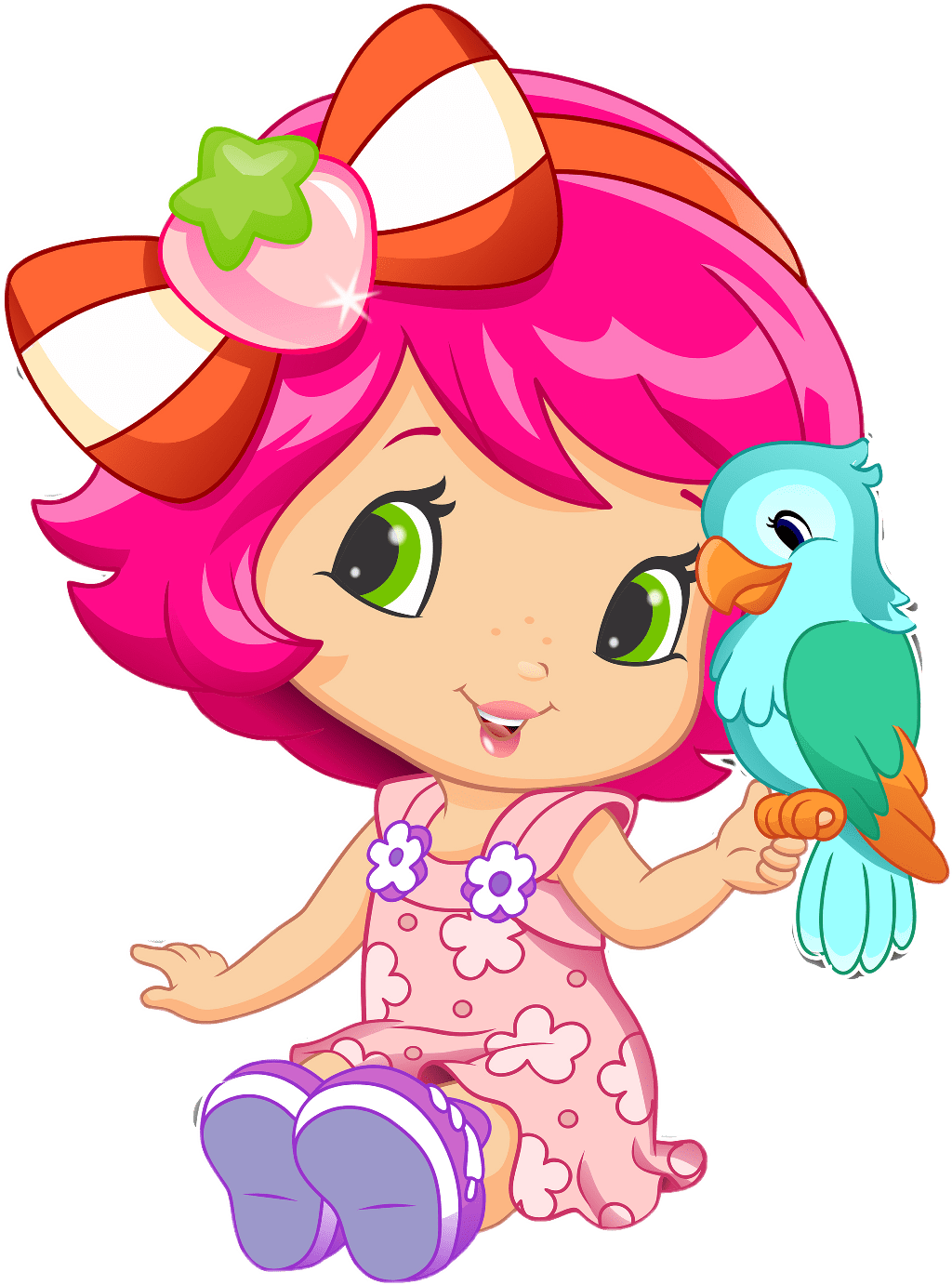 Strawberry pin page clipart logo