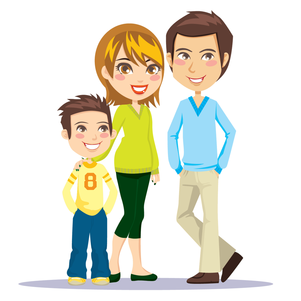 All family cartoon clipart picture