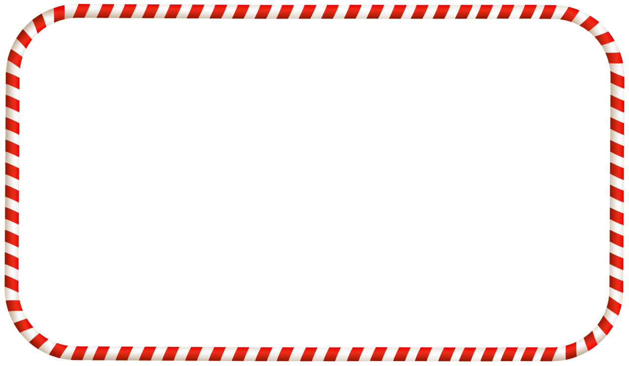 Candy cane christmas frame clipart transparent