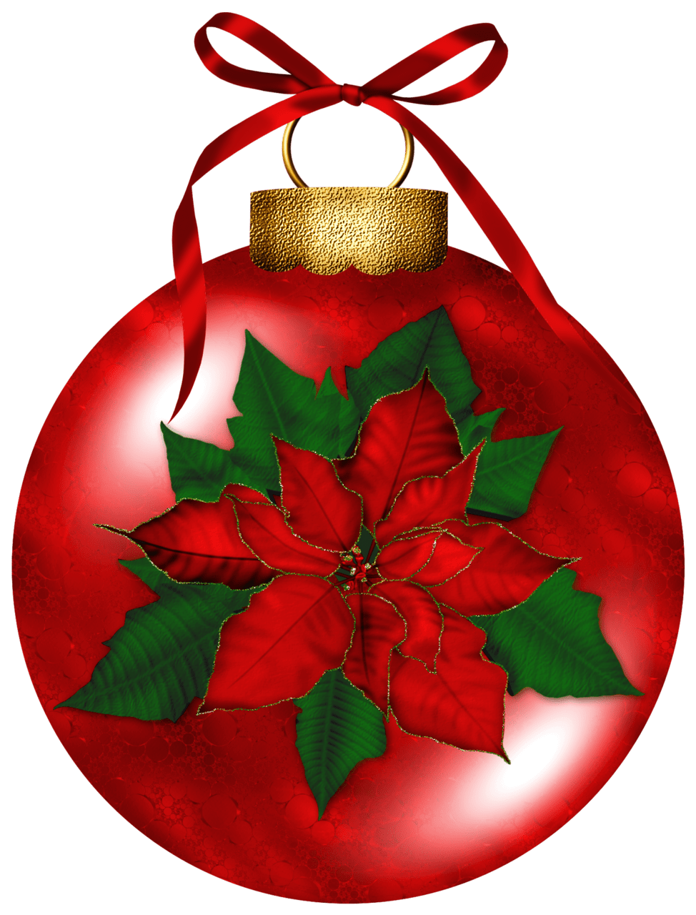 Christmas ornament poinsettia clipart best picture