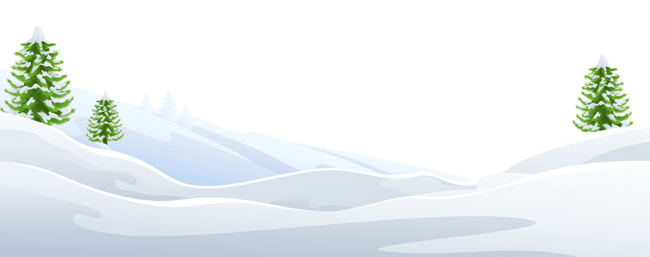 Snow ground with trees clipart image