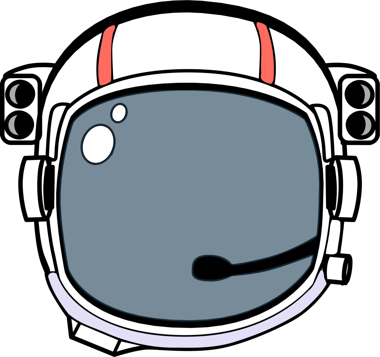 Astronaut space helmet clipart vector