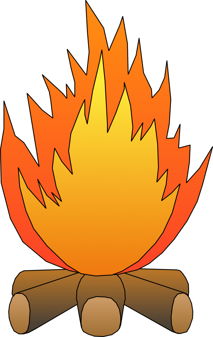 Flame bonfire image for clipart