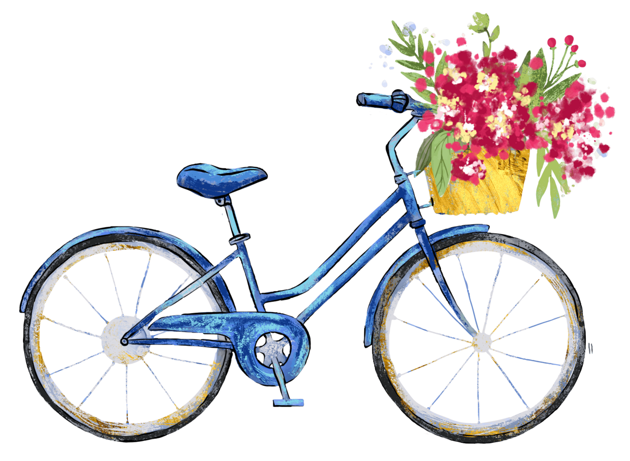 Bicycle pin page clipart picture