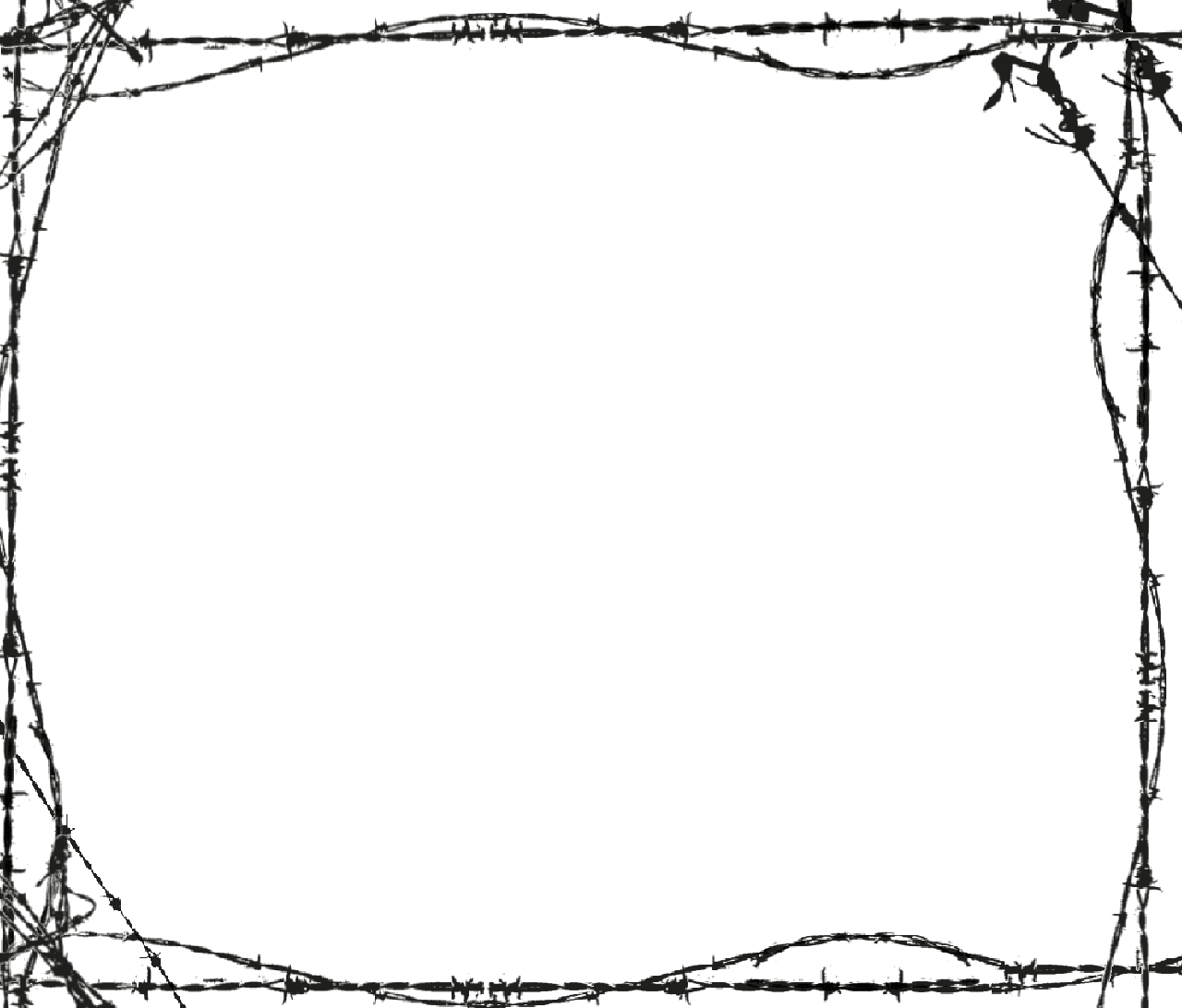 Barbed wire clipart border vector