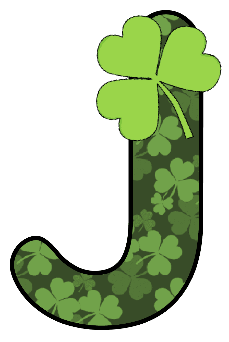 Shamrock ch alfabeto trebol de kid sparkz abecedario san patricio clipart vector