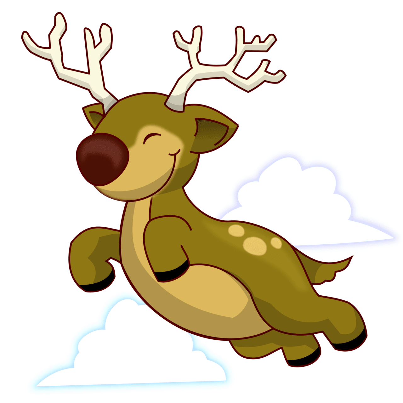 Flying reindeer clipart free