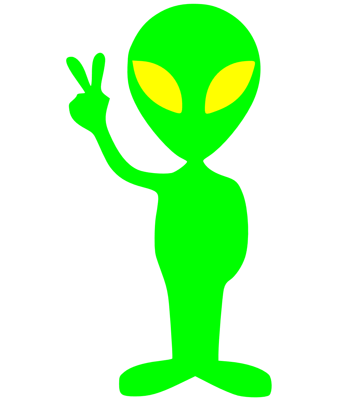 Alien pin page clipart image