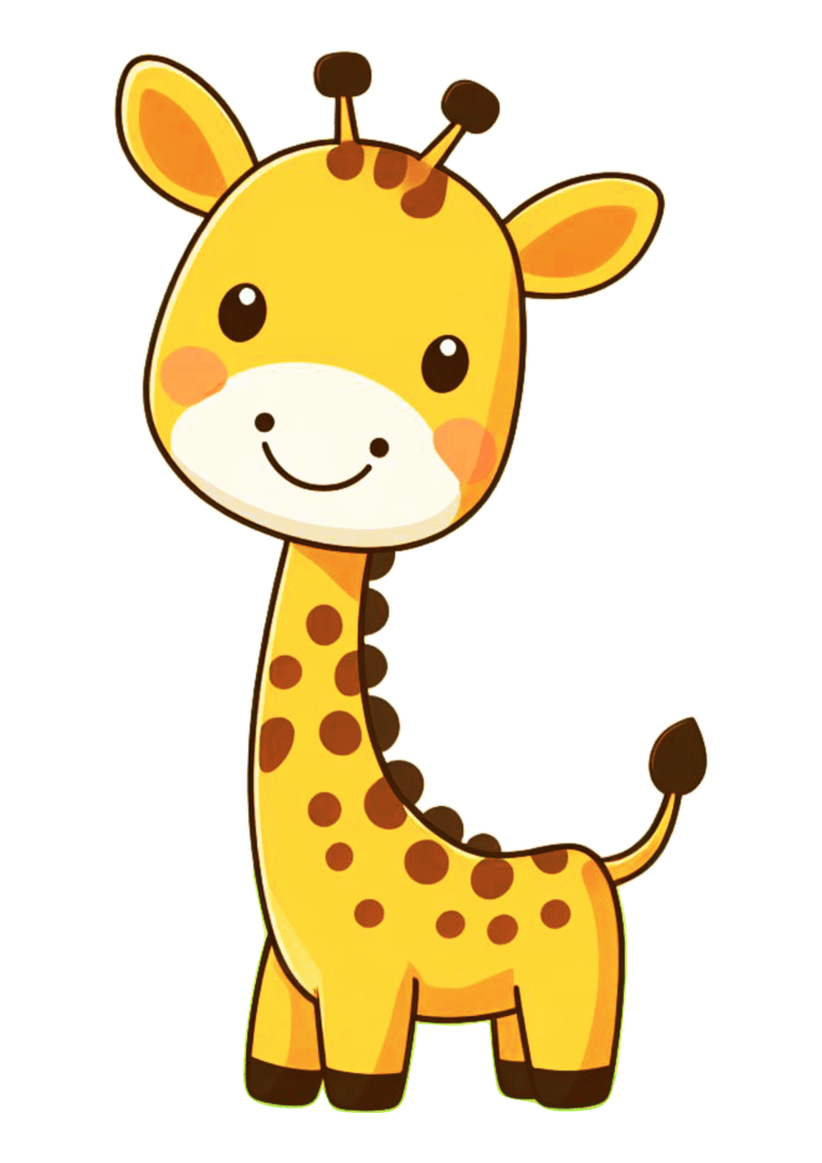 Giraffe pin page clipart transparent