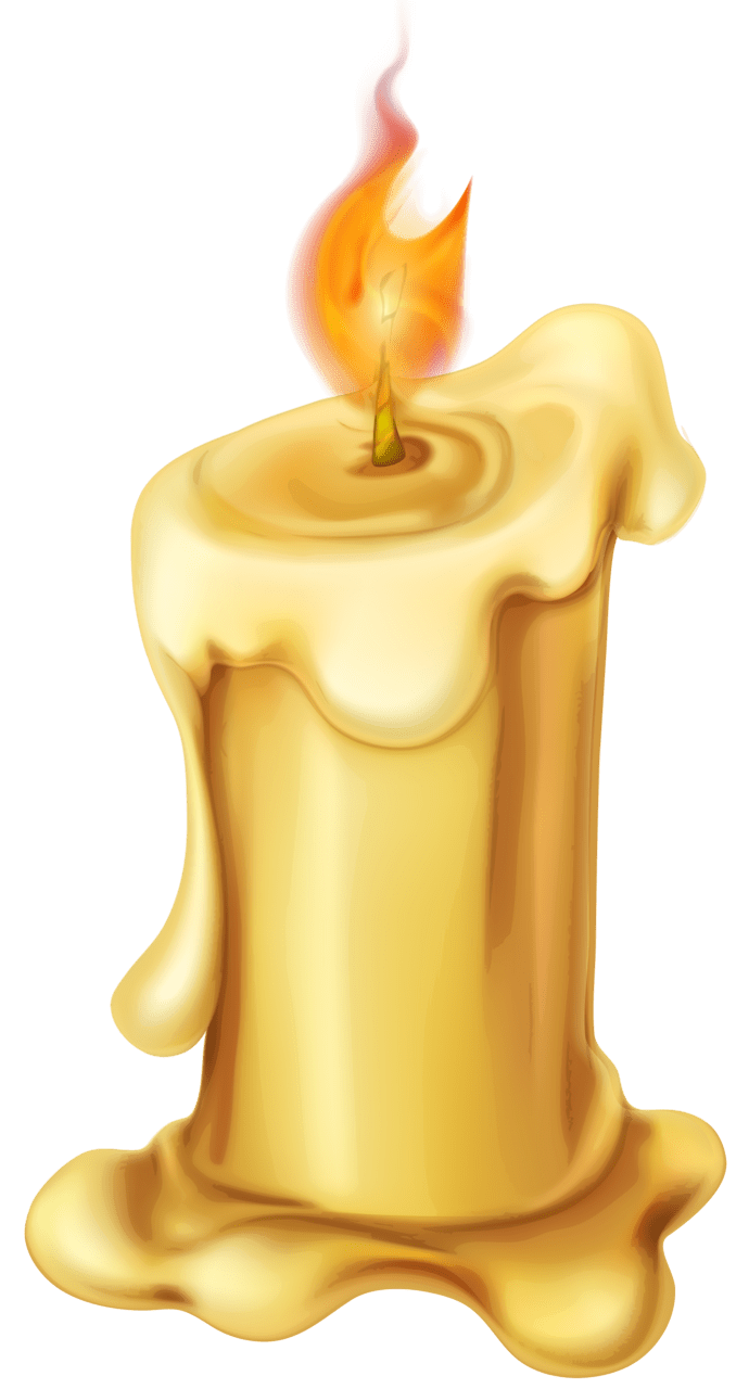 Flame candle clipart melting candles free