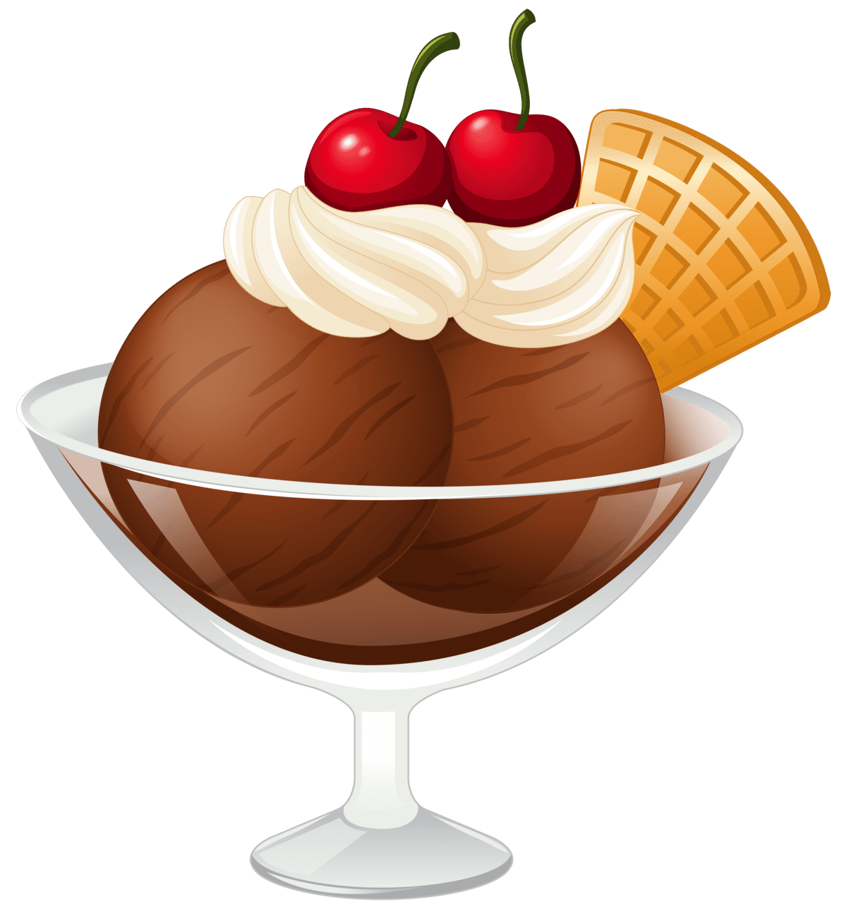 Donut ice cream sundae clipart logo