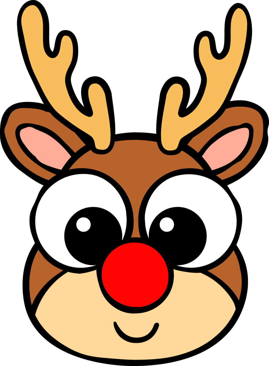 Reindeer pin page clipart background 3