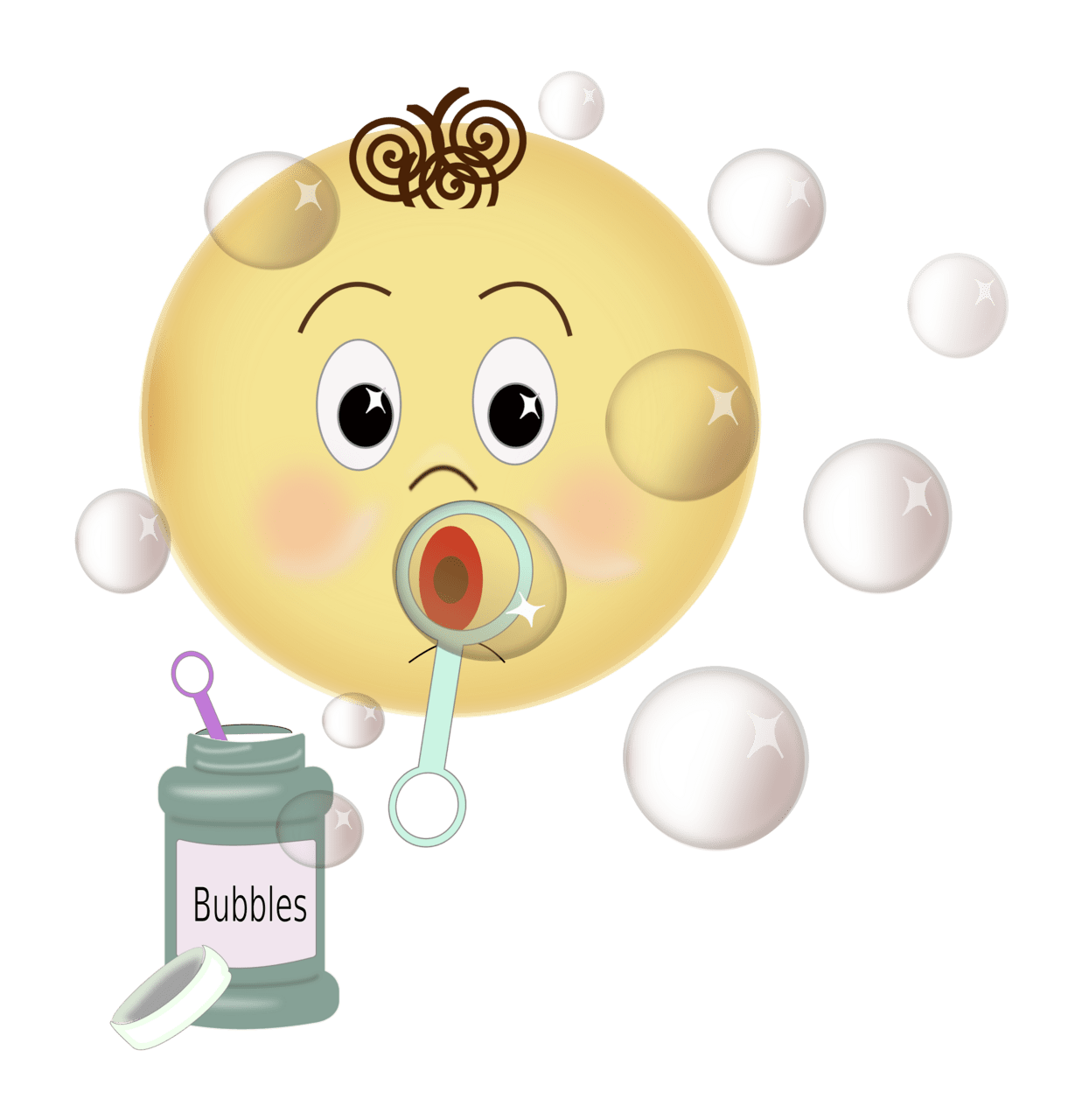 Blowing bubbles clipart free