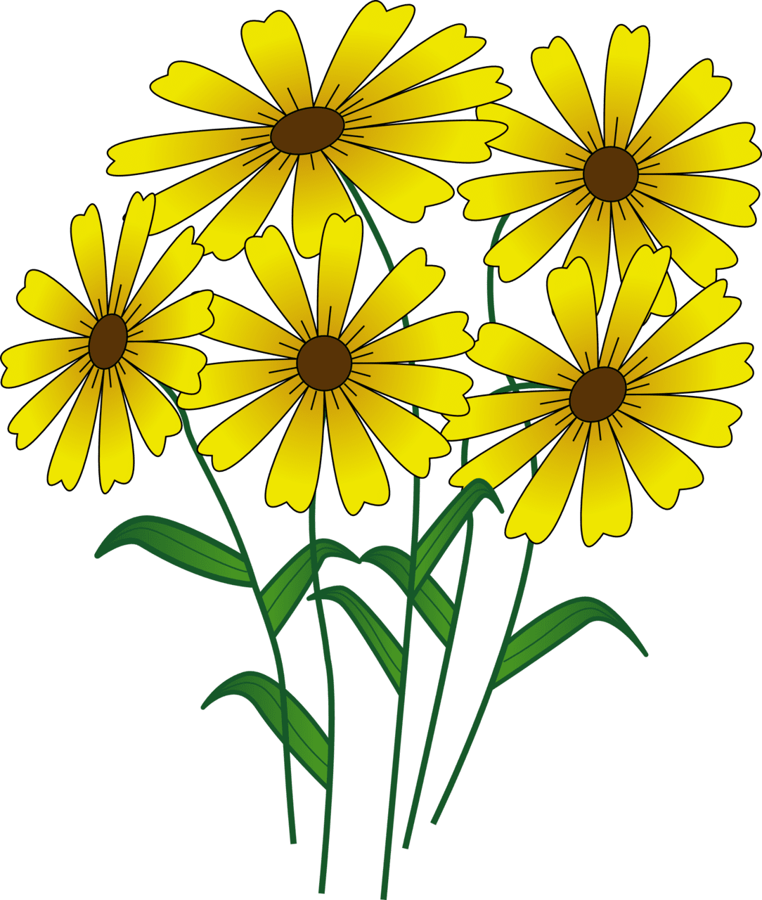 Sunflower pin page clipart photo