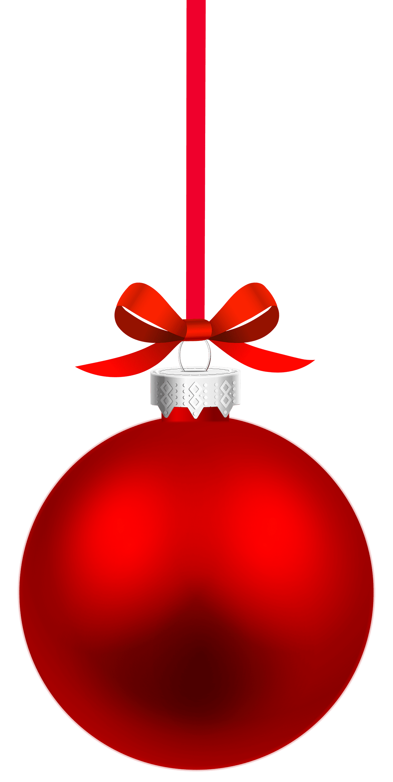 Christmas ornament red hanging ball clipart best image