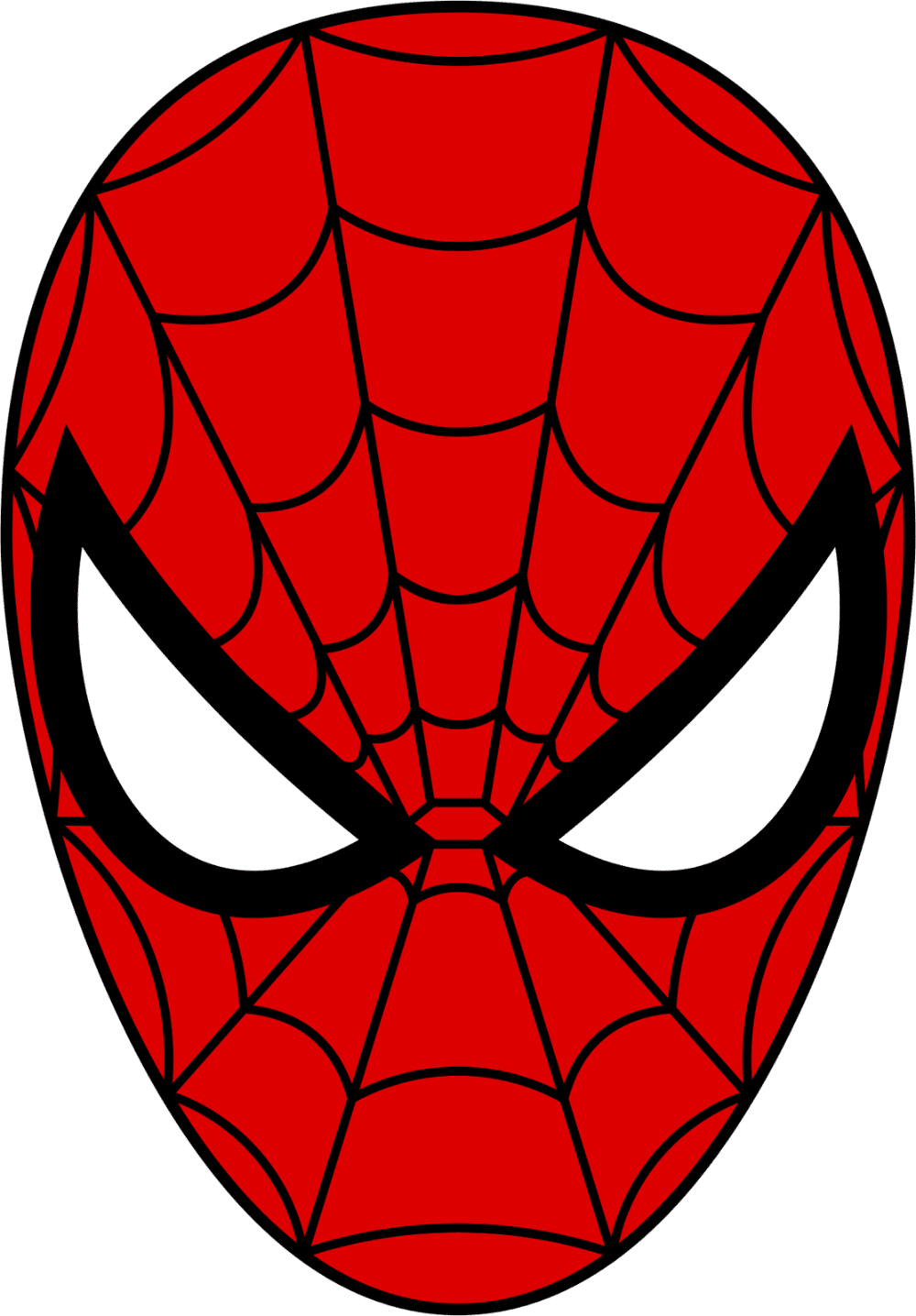 Spiderman face clipart logo