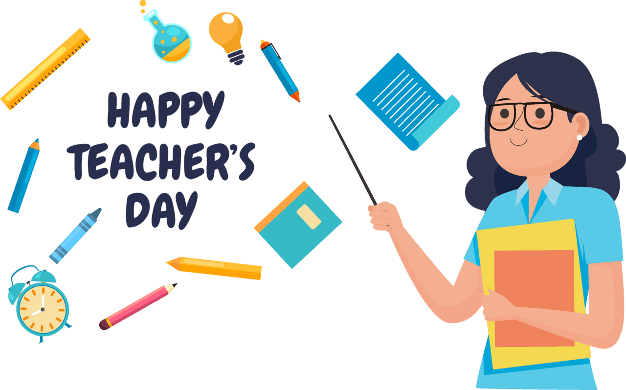 Happy teacher day clipart background