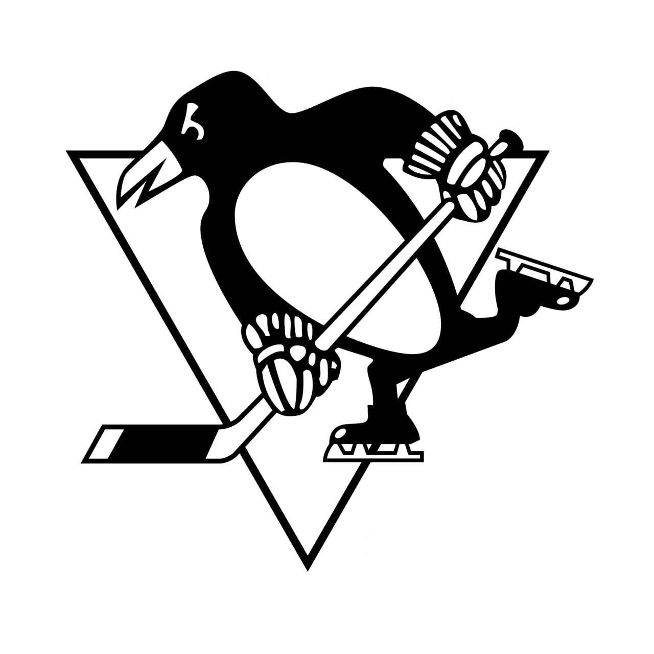 Pittsburgh penguin logo vector bie supply clipart